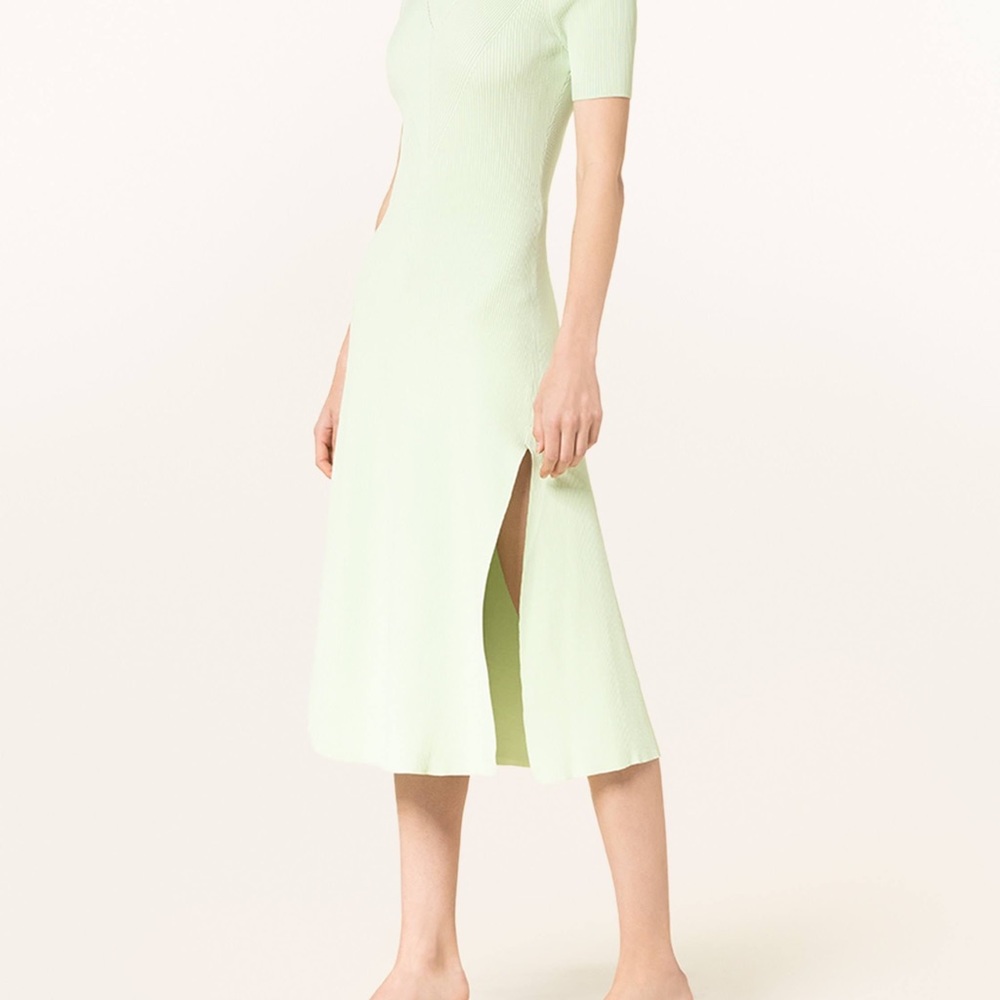 NWT! Maje Rib- knitted Scoopback midi Dress.